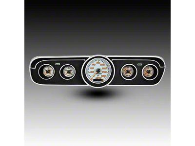 Analog Gauge Panel with GPS Sending Unit with White Faceplate; Orange (65-66 Mustang)