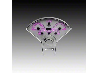 Analog Gauge Panel with GPS Sending Unit and White Faceplate; Purple (55-56 Bel Air)