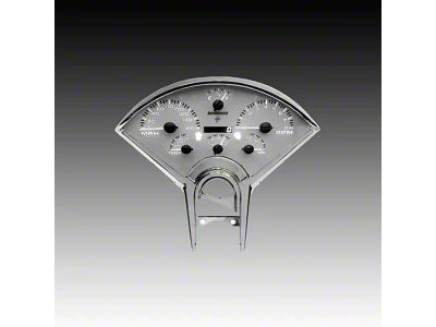 Analog Gauge Panel with GPS Sending Unit and White Faceplate; White (55-56 Bel Air)