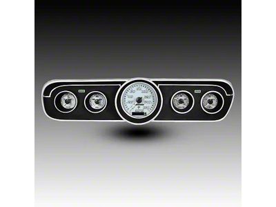 Analog Gauge Panel with GPS Sending Unit with White Faceplate; White (65-66 Mustang)