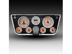 Analog Gauge Panel with White Faceplate; Orange (67-72 Blazer, C10, C20, Jimmy, K10, K20, Suburban)