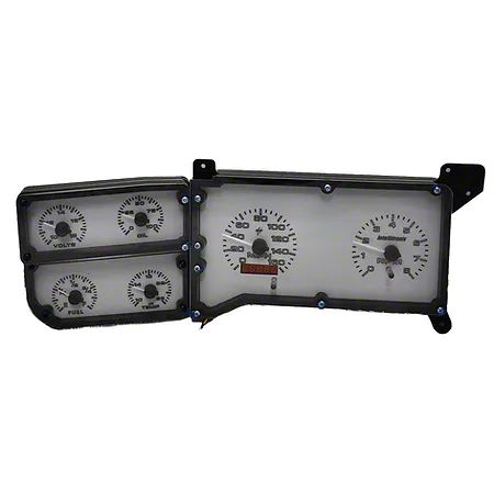 Ecklers Analog Gauge Panel with White Faceplate; Red (73-87