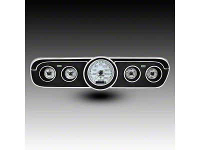 Analog Gauge Panel with White Faceplate; White (65-66 Mustang)