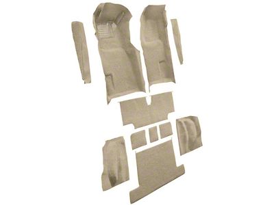Complete Cutpile Molded Carpet with Heel Pad; Doeskin/Camel Tan (1976 Corvette C3)