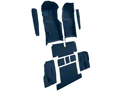 Complete Cutpile Molded Carpet with Heel Pad; Royal Blue (71-75 Corvette C3 Coupe w/ Automatic Transmission)