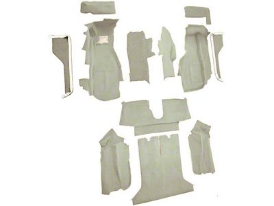 Complete Cutpile Molded Carpet with Heel Pad; Saddle/Biscuit (84-87 Corvette C4 Coupe)