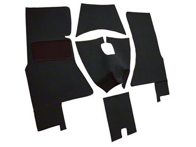 Complete Foam Loop Cut and Sewn Carpet; Black (59-60 Corvette C1)