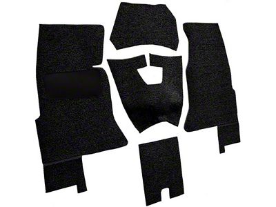 Complete Foam Loop Cut and Sewn Carpet; Black (61-62 Corvette C1)