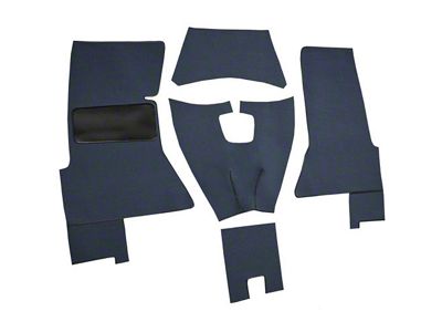 Complete Foam Tuxedo Cut and Sewn Carpet; Blue (1958 Corvette C1)