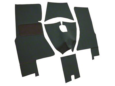 Complete Foam Tuxedo Cut and Sewn Carpet; Olive Black (59-60 Corvette C1)