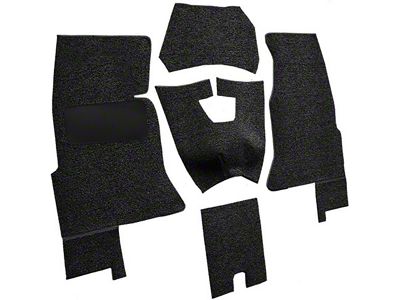 Complete Loop Cut and Sewn Carpet; Black (61-62 Corvette C1)