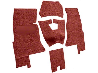 Complete Loop Cut and Sewn Carpet; Red (61-62 Corvette C1)
