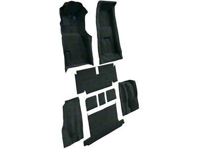 Complete Loop Molded Carpet with Heel Pad; Blue Green (71-72 Corvette C3 Convertible w/ Manual Transmission)