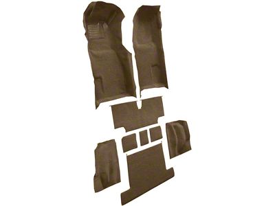 Complete Loop Molded Carpet with Heel Pad; Medium Saddle (1976 Corvette C3)