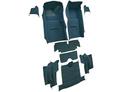 Complete Loop Molded Carpet without Heel Pad; Bright Blue (1967 Corvette C2 Convertible)