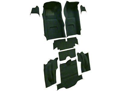 Complete Loop Molded Carpet without Heel Pad; Dark Green (1967 Corvette C2 Coupe)