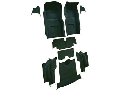 Complete Loop Molded Carpet without Heel Pad; Dark Green (65-66 Corvette C2 Convertible)