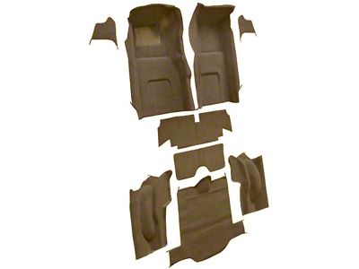 Complete Loop Molded Carpet without Heel Pad; Medium Saddle (1967 Corvette C2 Coupe)