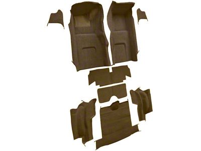 Complete Loop Molded Carpet without Heel Pad; Medium Saddle (1967 Corvette C2 Convertible)