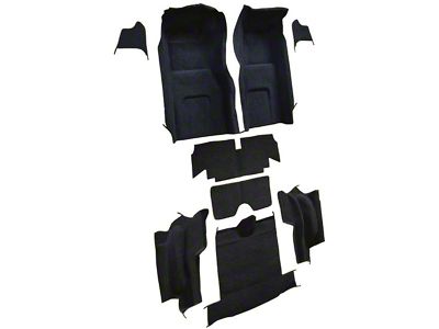 Complete Loop Molded Carpet without Heel Pad; Midnight Blue (65-66 Corvette C2 Convertible)
