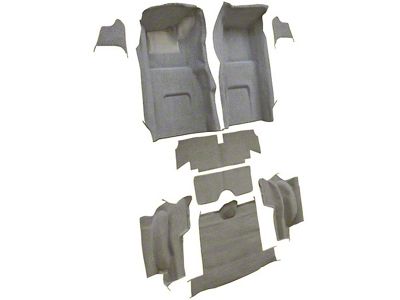 Complete Loop Molded Carpet without Heel Pad; Silver (1967 Corvette C2 Convertible)