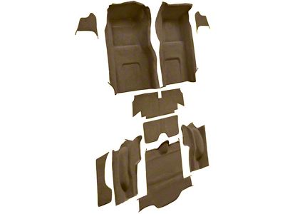 Complete Loop Molded Carpet without Hell Pad; Medium Saddle (1965 Corvette C2 Coupe)