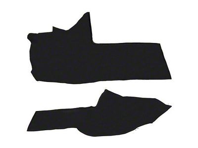 Console Cutpile Carpet Strips; Black (90-93 Corvette C4)