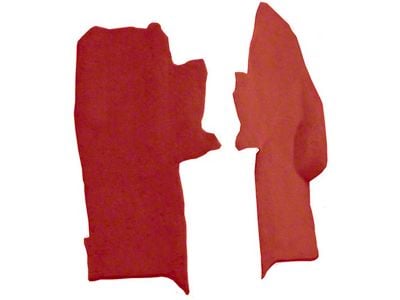 Console Cutpile Carpet Strips; Dark Red/Carmine (84-89 Corvette C4)