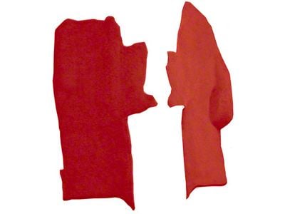 Console Cutpile Carpet Strips; Flame Red (84-89 Corvette C4)