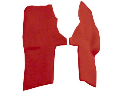 Console Cutpile Carpet Strips; Flame Red (94-96 Corvette C4)