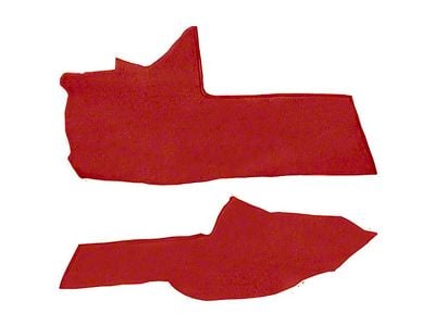 Console Cutpile Carpet Strips; Flame Red (90-93 Corvette C4)