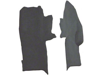 Console Cutpile Carpet Strips; Graphite (84-89 Corvette C4)