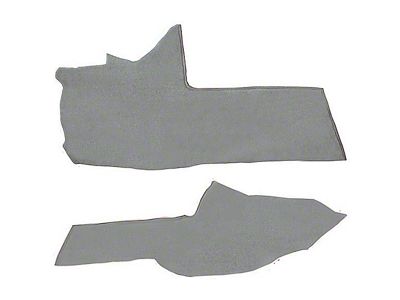 Console Cutpile Carpet Strips; Medium Gray/Pewter (90-93 Corvette C4)