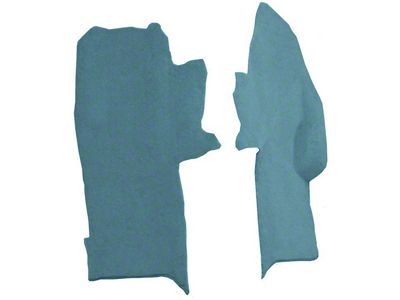 Console Cutpile Carpet Strips; Metallic Blue (84-89 Corvette C4)