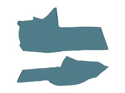 Console Cutpile Carpet Strips; Metallic Blue (90-93 Corvette C4)
