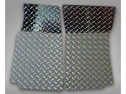 Diamond Plate Front Floor Mats; Polished (68-82 Corvette C3)