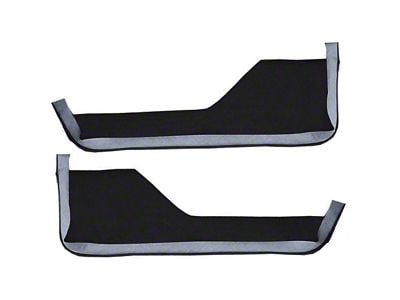 Door Panel Cutpile Carpet Inserts; Black (84-89 Corvette C4)