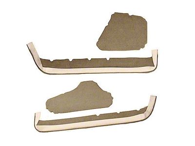 Door Panel Cutpile Carpet Inserts; Cognac (90-93 Corvette C4)