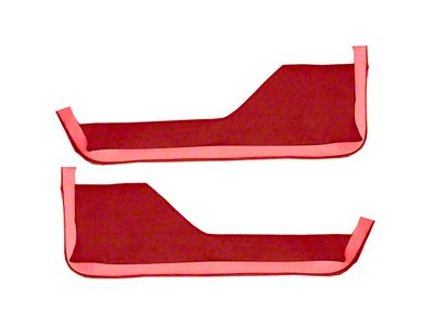 Door Panel Cutpile Carpet Inserts; Flame Red (84-89 Corvette C4)