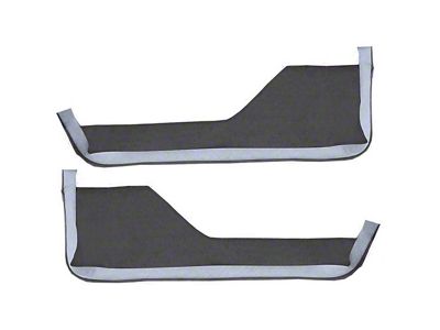 Door Panel Cutpile Carpet Inserts; Graphite (84-89 Corvette C4)