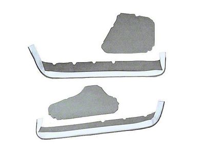 Door Panel Cutpile Carpet Inserts; Medium Gray/Pewter (90-93 Corvette C4)