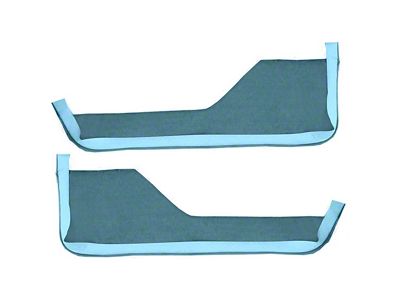Door Panel Cutpile Carpet Inserts; Metallic Blue (84-89 Corvette C4)