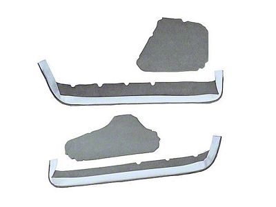 Door Panel Cutpile Carpet Inserts; Smoke (90-93 Corvette C4)