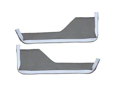 Door Panel Cutpile Carpet Inserts; Smoke (84-89 Corvette C4)