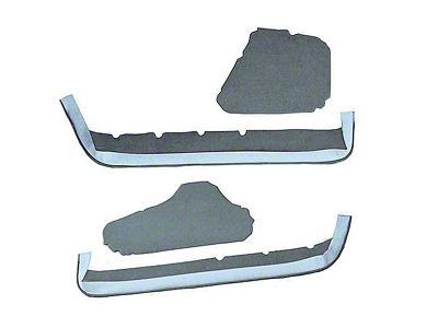 Door Panel Cutpile Carpet Inserts; Steel Blue/Crystal Blue (90-93 Corvette C4)