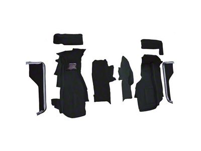 Front Cutpile Molded Carpet; Black (84-87 Corvette C4)
