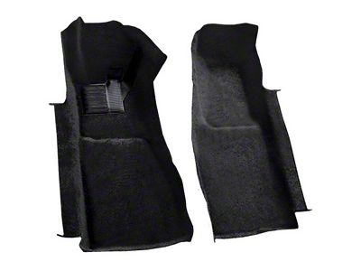 Front Cutpile Molded Carpet; Black (81-82 Corvette C3)