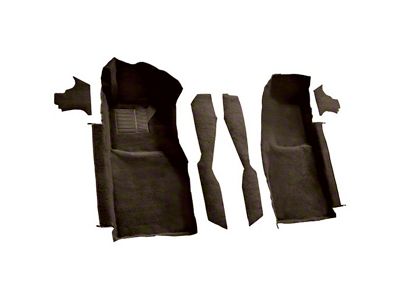 Front Cutpile Molded Carpet with Console Strips and Kick Panels; Brown (78-80 Corvette C3)
