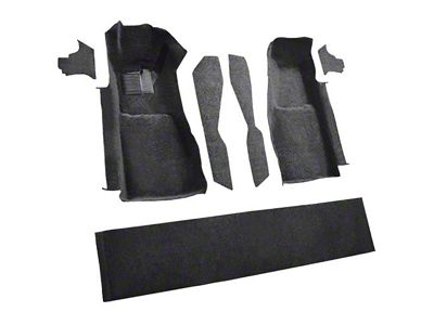 Front Cutpile Molded Carpet with Console Strips, Kick Panels and Door Panels; Charcoal (81-82 Corvette C3)