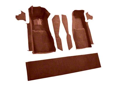 Front Cutpile Molded Carpet with Console Strips, Kick Panels and Door Panels; Cinnabar (81-82 Corvette C3)